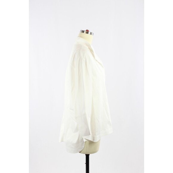 TED BAKER Avereye White Cotton Sateen Popover Batwing Blouse, Size 4/10 - Picture 3 of 14